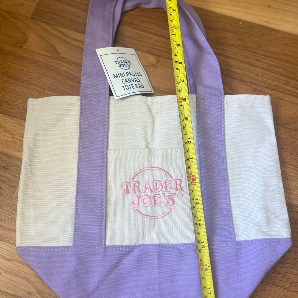 Trader Joe’s pastel Purple mini Canvas Tote #4